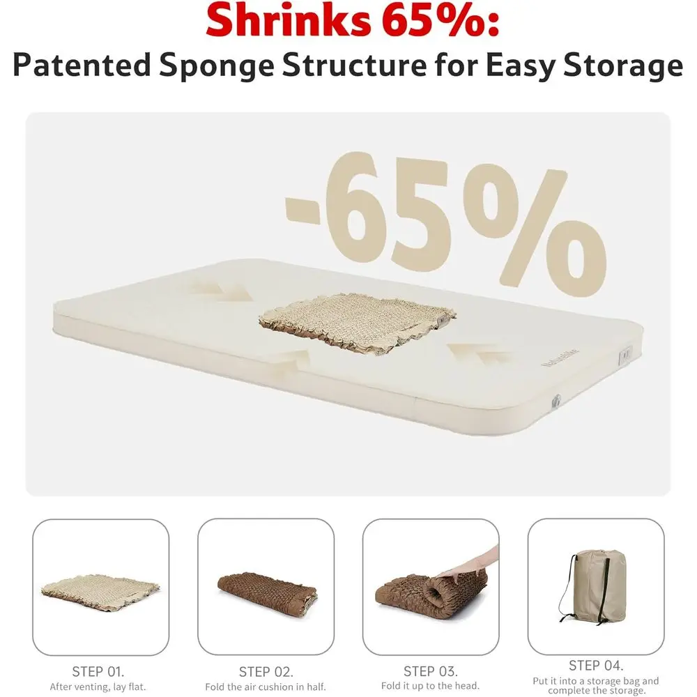 Thick Insulating Sleeping Pad with Pump, Double Layer & Air Camping Mattress, Full XL Size, Car, Cot, Truck Compatible, Supports - Image 4