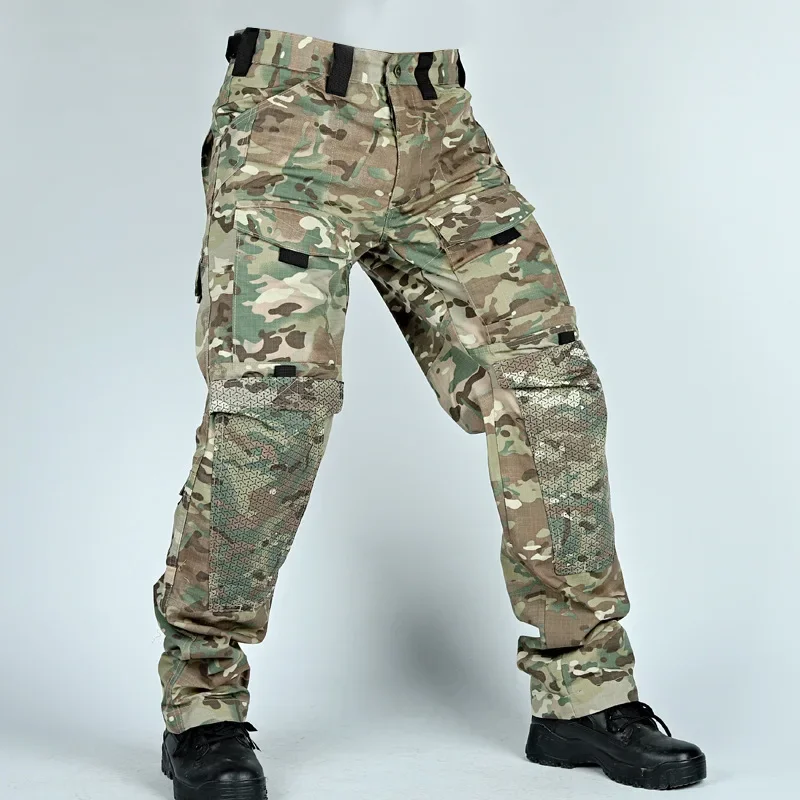 Tactical Suits Workwear Pants Mens Camo Military Wear-resistant Set Trip Tactic Army Shirts Hiking Pant Training Hunting Clothes - Image 3