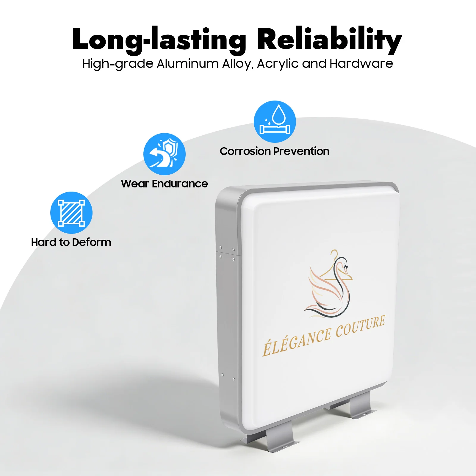 60*60CM Double Sided LED Light Box IP65 Waterproof Advertising Light Box for Business Store Restaurant Coffee Shop Sign - Image 4