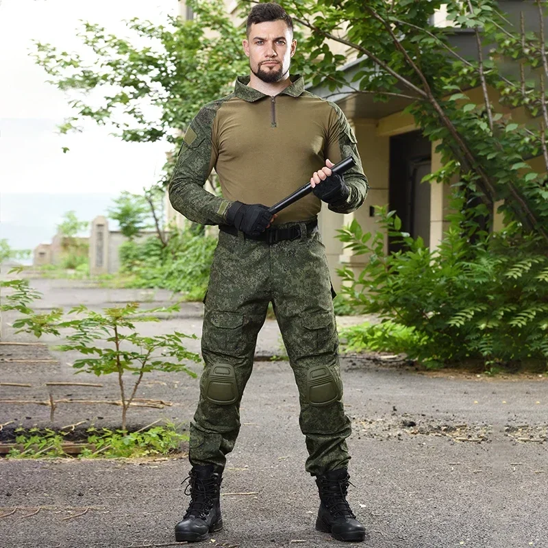 Uniform Tactical Shirt Cargo Pants Waterproof Outdoor Hunting Clothes Camping Tactical Suits Camo Men Clothing Breathable - Image 6