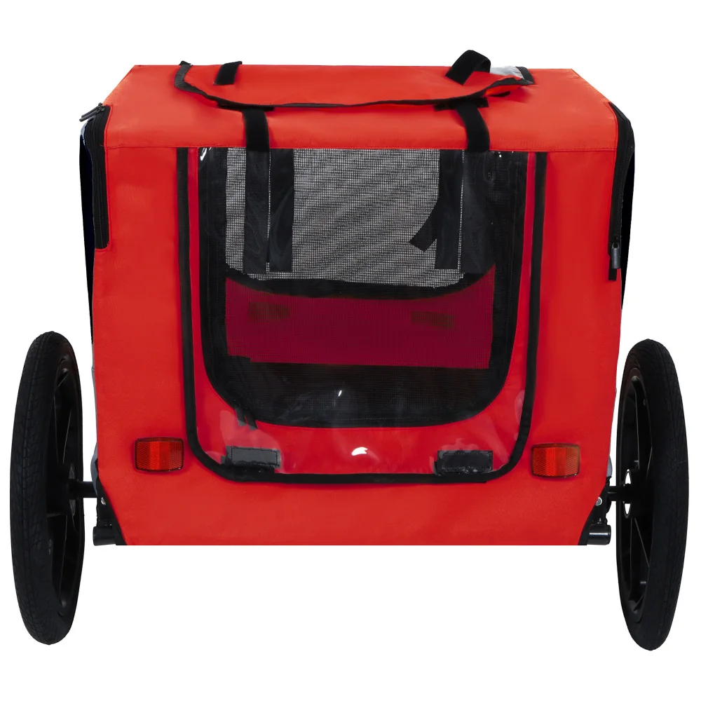 Dog Bike Trailer Pet Cart for Bicycle Easy Folding Quick Release Wheels Non-Slip Floor Internal Leash Small Medium Pets - Image 6