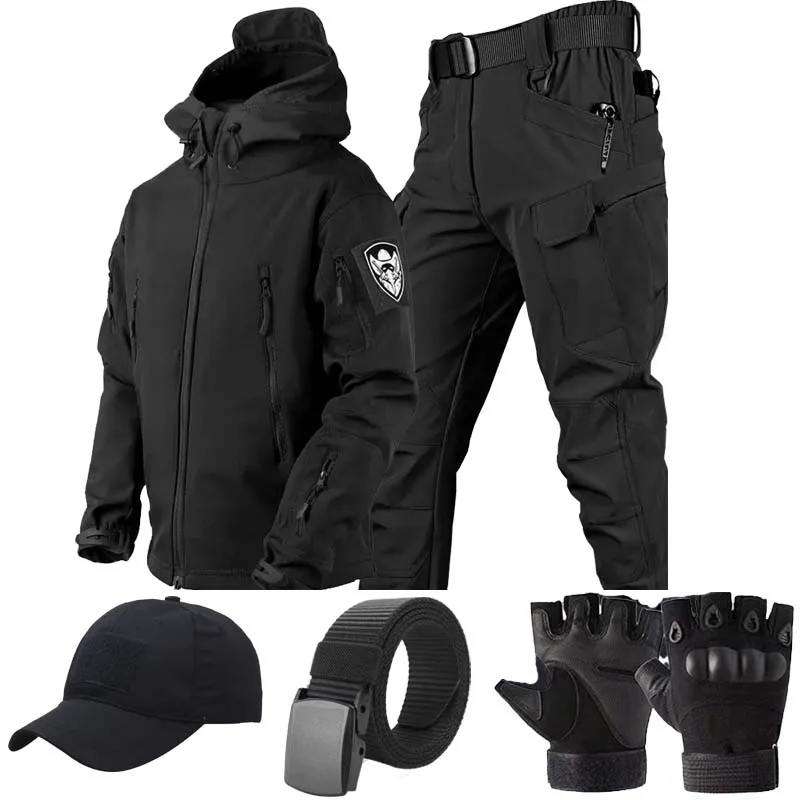 Tactical Uniform Milit Outdoor Soft Fleece Combat Suits Hunting Clothes Cargo Pants Trainning Airsoft Paintball Clothes Sets - Image 2