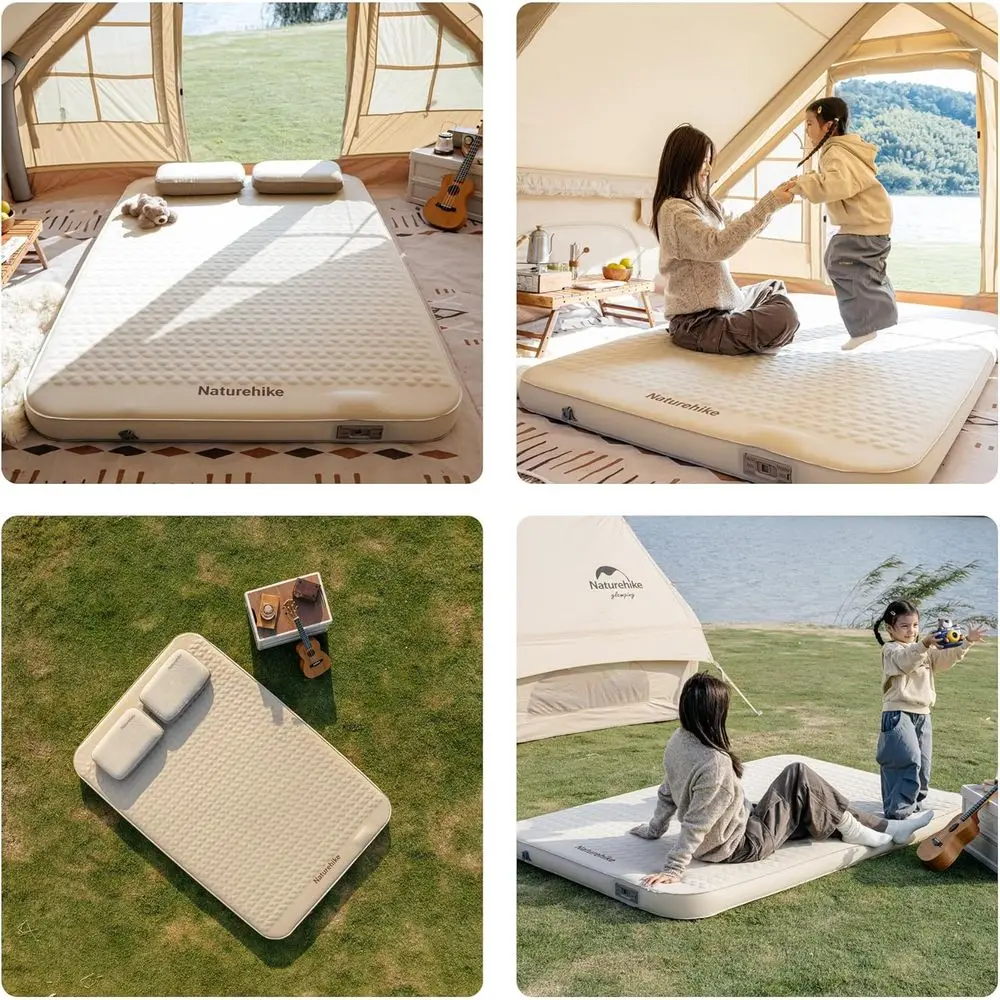 Thick Insulating Sleeping Pad with Pump, Double Layer & Air Camping Mattress, Full XL Size, Car, Cot, Truck Compatible, Supports - Image 6