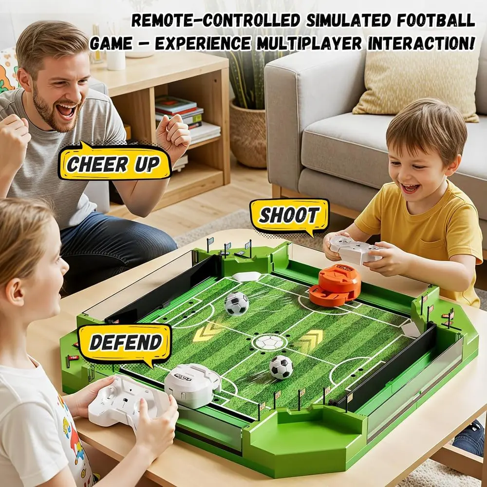 Mini Soccer Board Game with 3 Balls & 4 Remotes for Ages 3-12+ - Image 5