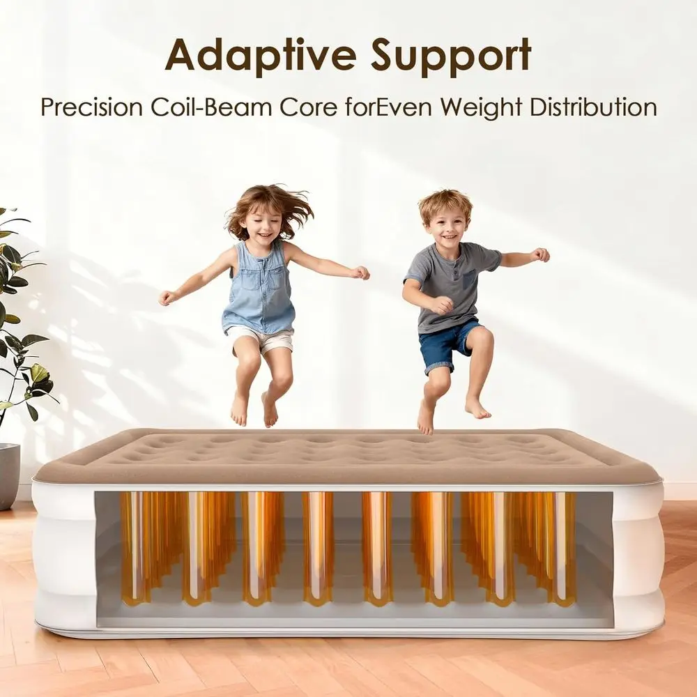 Extra Long Twin XL Inflatable Bed with Pump, Portable Air Mattress for Camping, Sleepovers, and Moving - Image 6