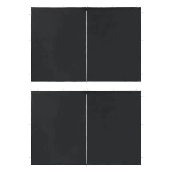 Anthracite 100% PE Waterproof Gazebo Sidewall UV Protected Outdoor Canopy Tent Replacement Side Wall - Image 2