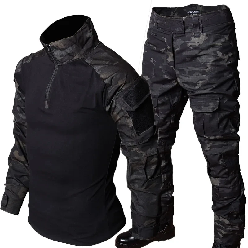 Uniform Tactical Shirt Cargo Pants Waterproof Outdoor Hunting Clothes Camping Tactical Suits Camo Men Clothing Breathable